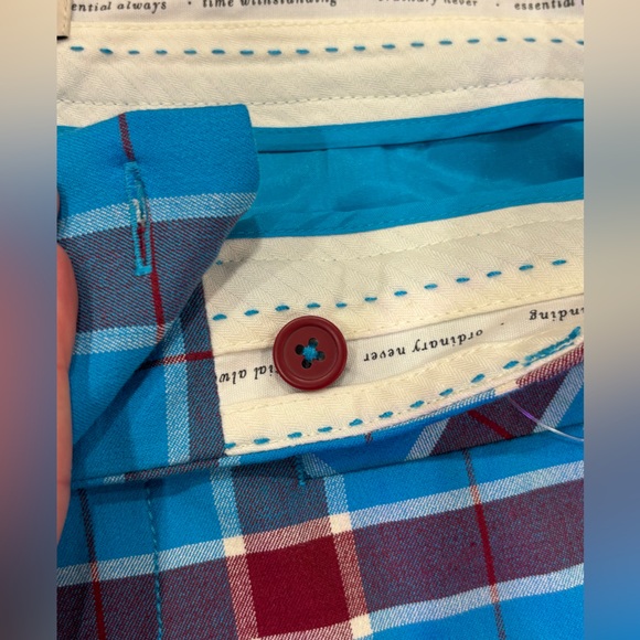 SOLD- Anthropologie Size 8 Pants The Essentials Slim Kick Flare Jeans Red Blue - Picture 9 of 16